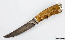 Охотничий нож  Авторский Нож из Дамаска №10